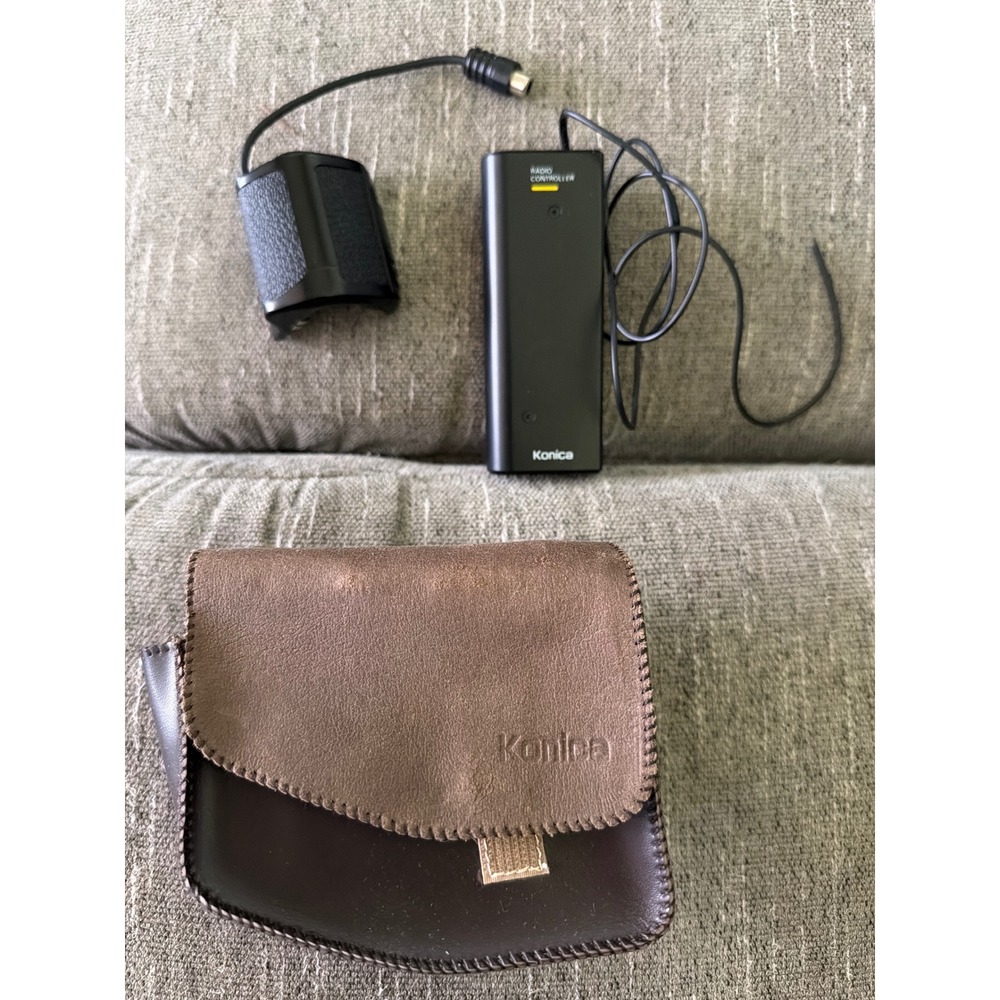 Vintage Konica accessories including remote camera operation